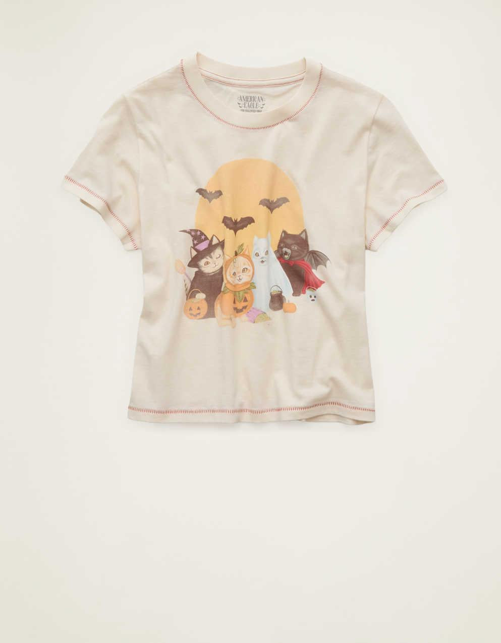 AE Halloween Graphic Shrunken T-Shirt