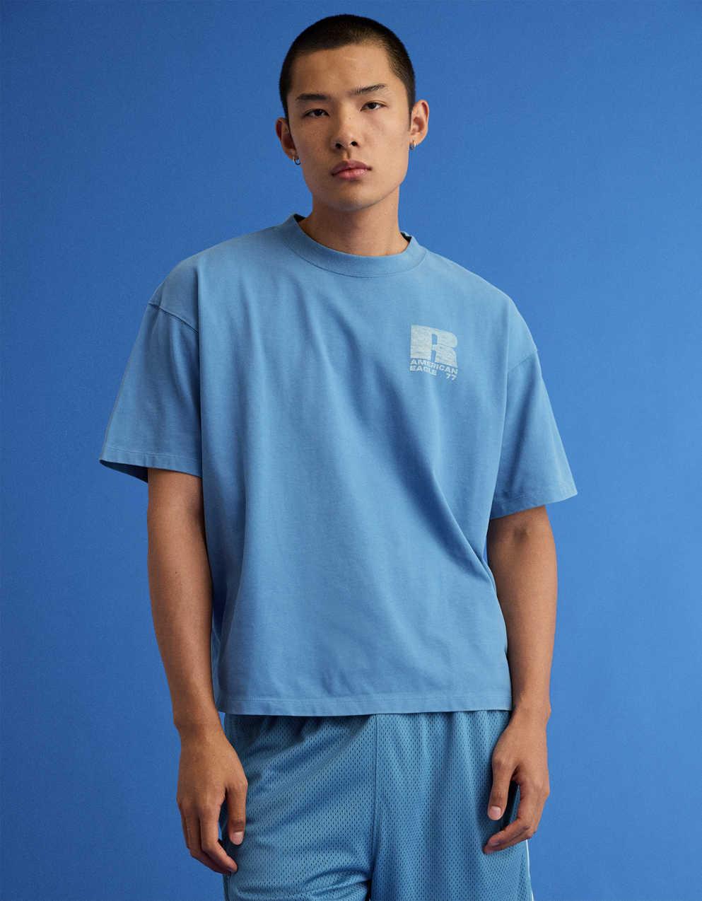 AE x Russell Athletic ヘビーウェイト・イーグル・グラフィックTシャツ