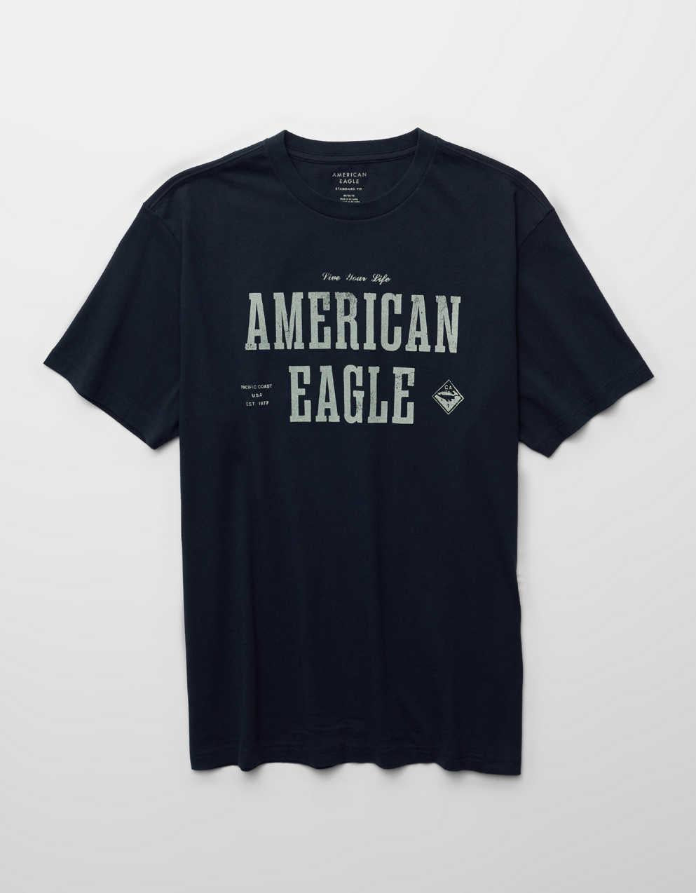 AE スタンダード・フィット・グラフィック・ロゴTシャツ