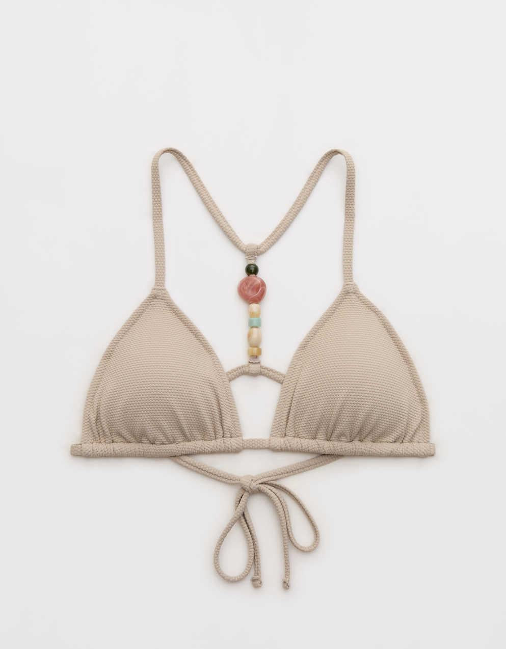 Aerie ピケ素材 ストリング トライアングル ビキニトップ
