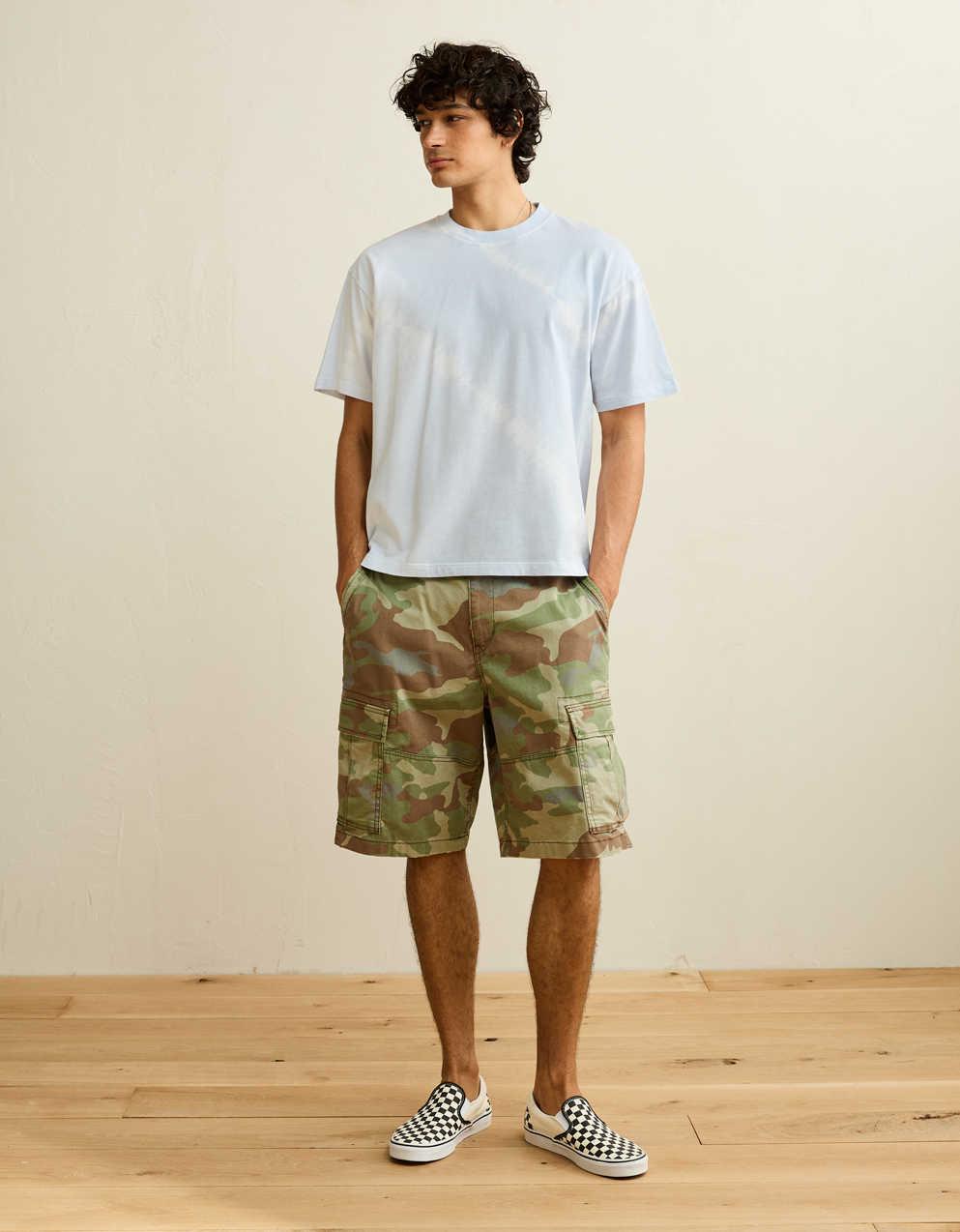 AEボクシー・フィット・スエード・ジャージーTシャツ
