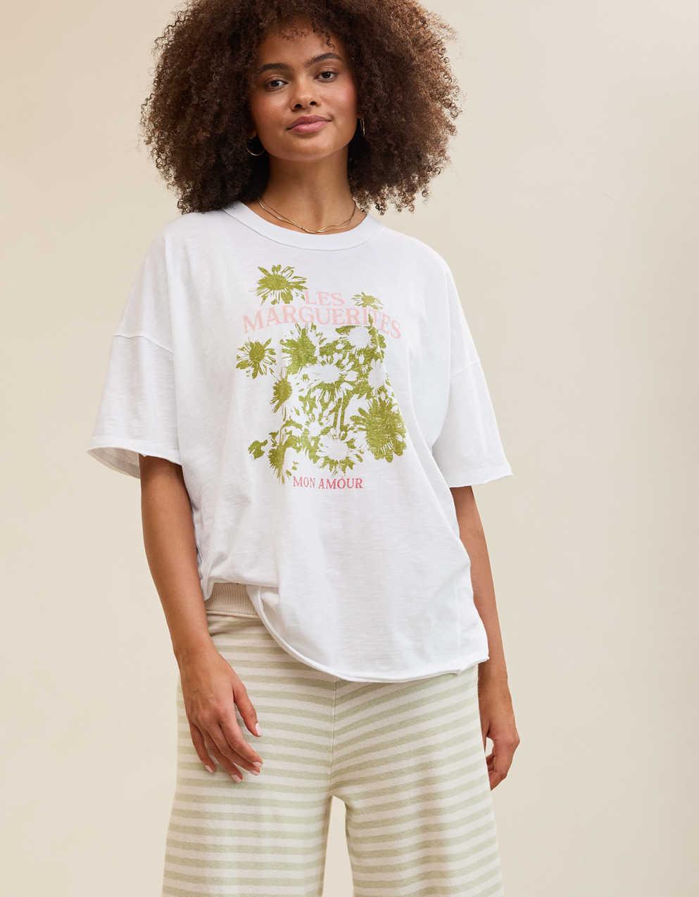 Aerie オーバーサイズ・クルー・ボーイフレンドTシャツ