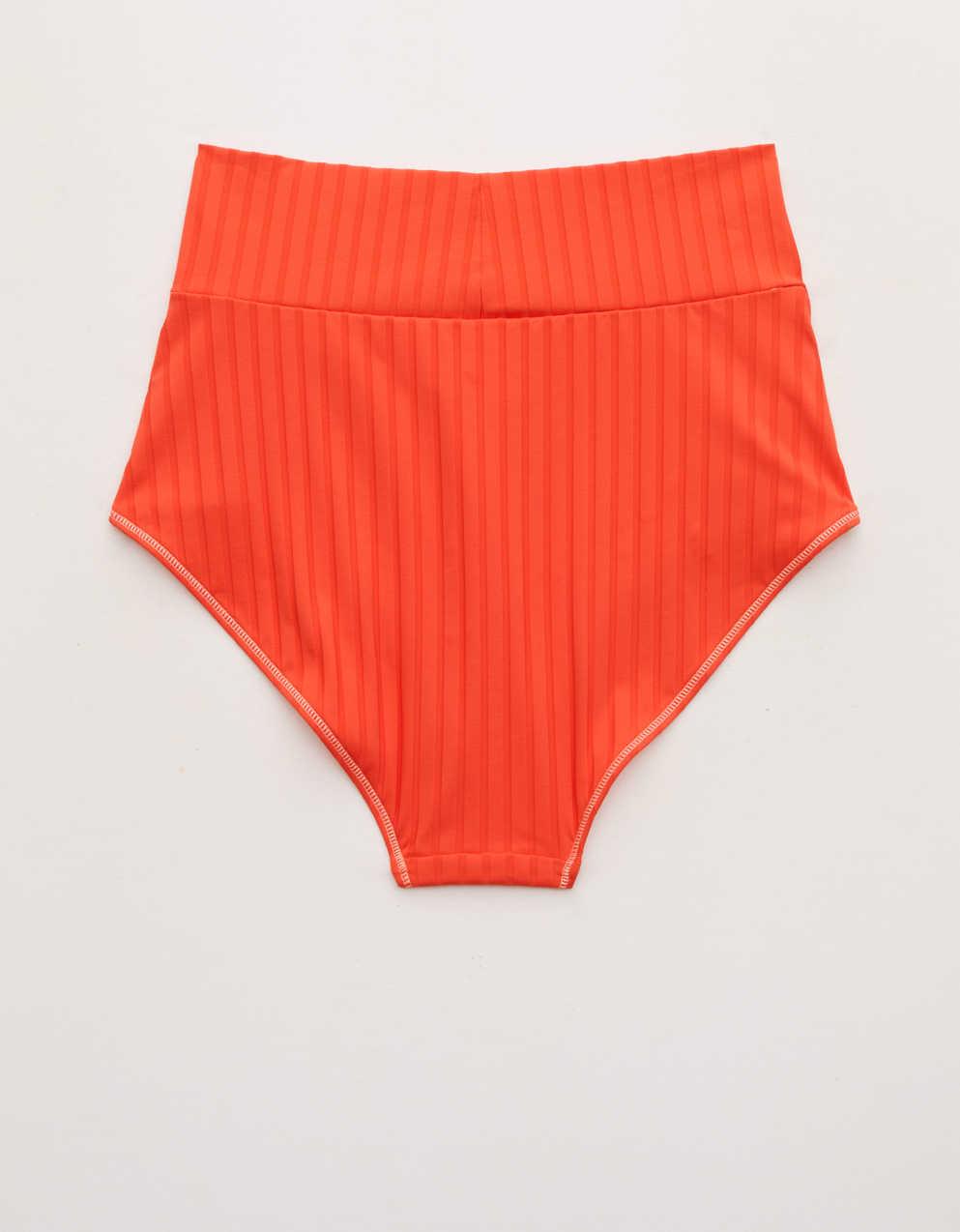 Aerie リブ ハイウエスト フルカバレッジ ビキニボトム