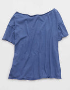 Aerie Off The Shoulder Oversized Boyfriend T-Shirt