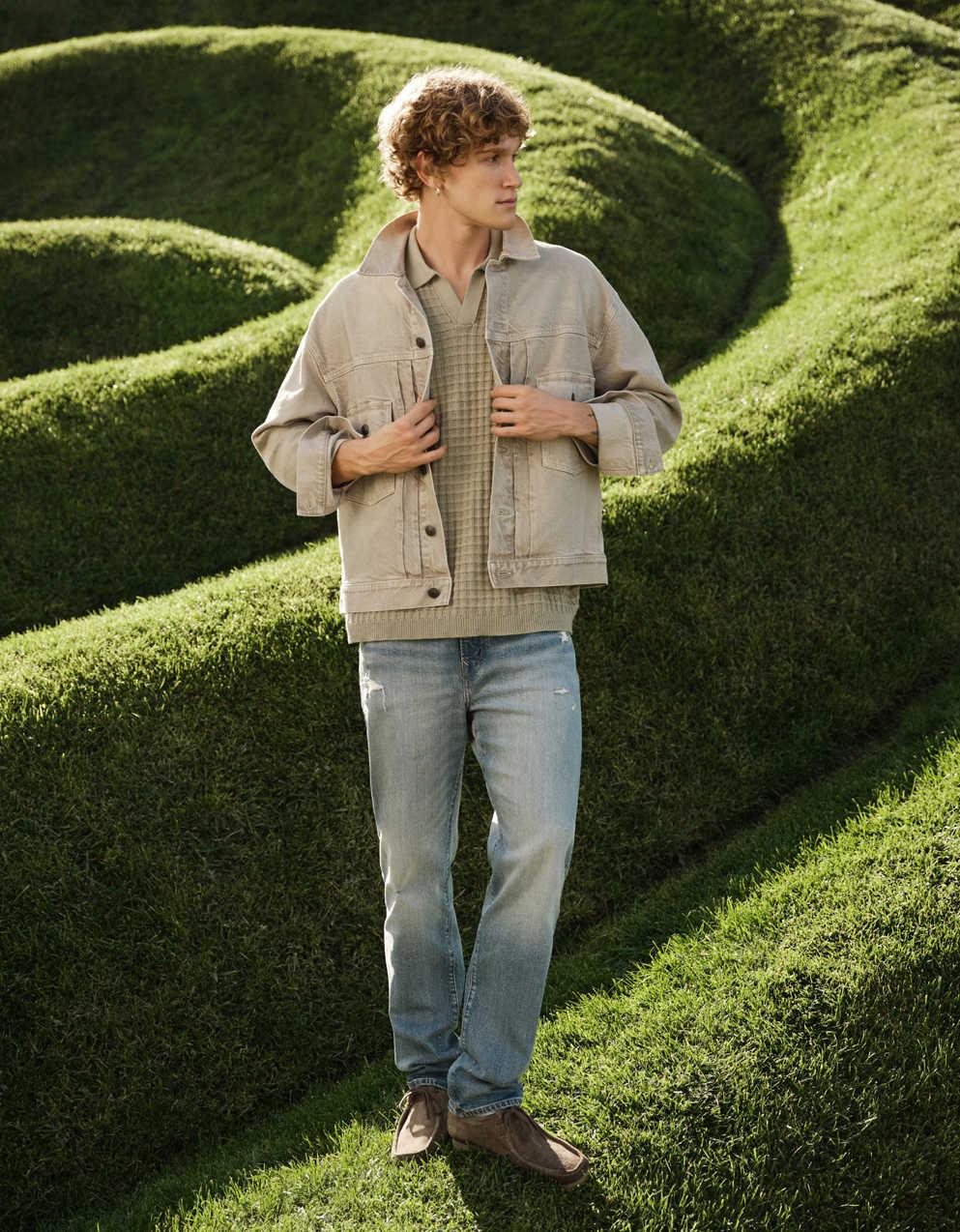 AE EasyFlex +TENCEL™ファイバー・リップド・スリム・ストレート・ジーン