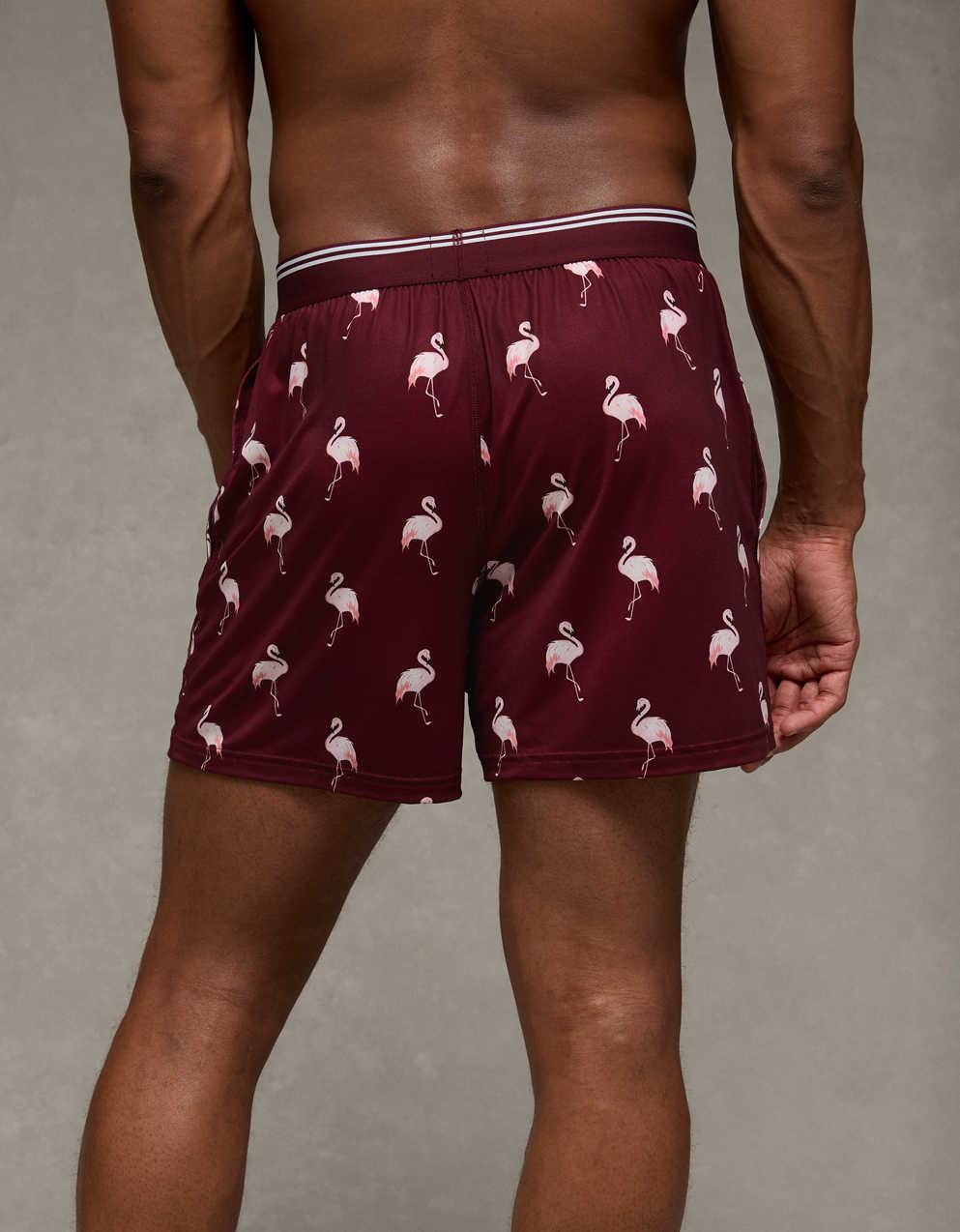 AEO メンズ フラミンゴ ウルトラソフト ポケットボクサー ショートパンツ