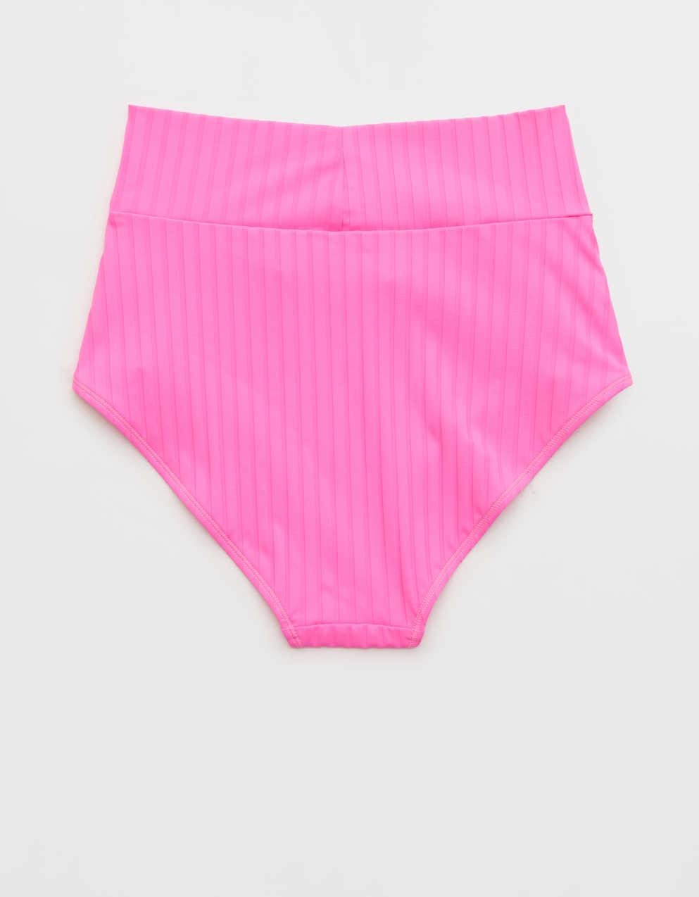 Aerie リブ ハイウエスト フルカバレッジ ビキニボトム