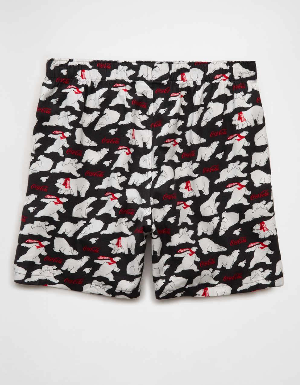 AEO コカ・コーラ フランネル ポケット ボクサー ショートパンツ