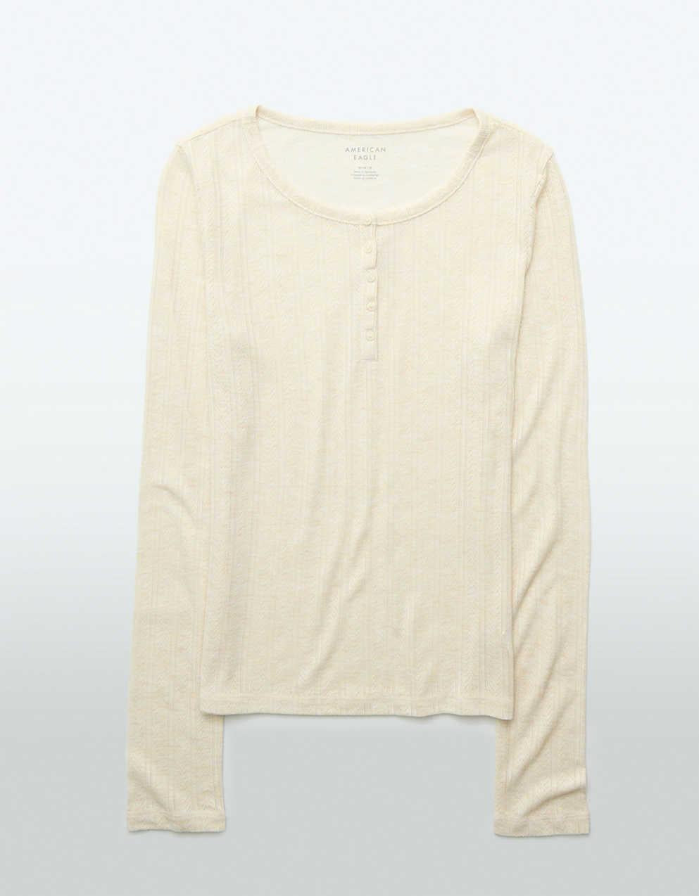 AE ロングスリーブヘンリーTシャツ