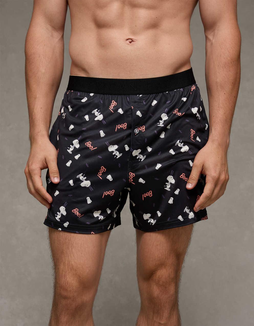 AEO メンズ ハロウィン スヌーピー 超ソフト ポケットボクサーショーツ