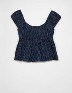 AE Cap-Sleeve Button-Up Top