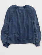 Aerie ヘイ・クロシェ・スウェットシャツ