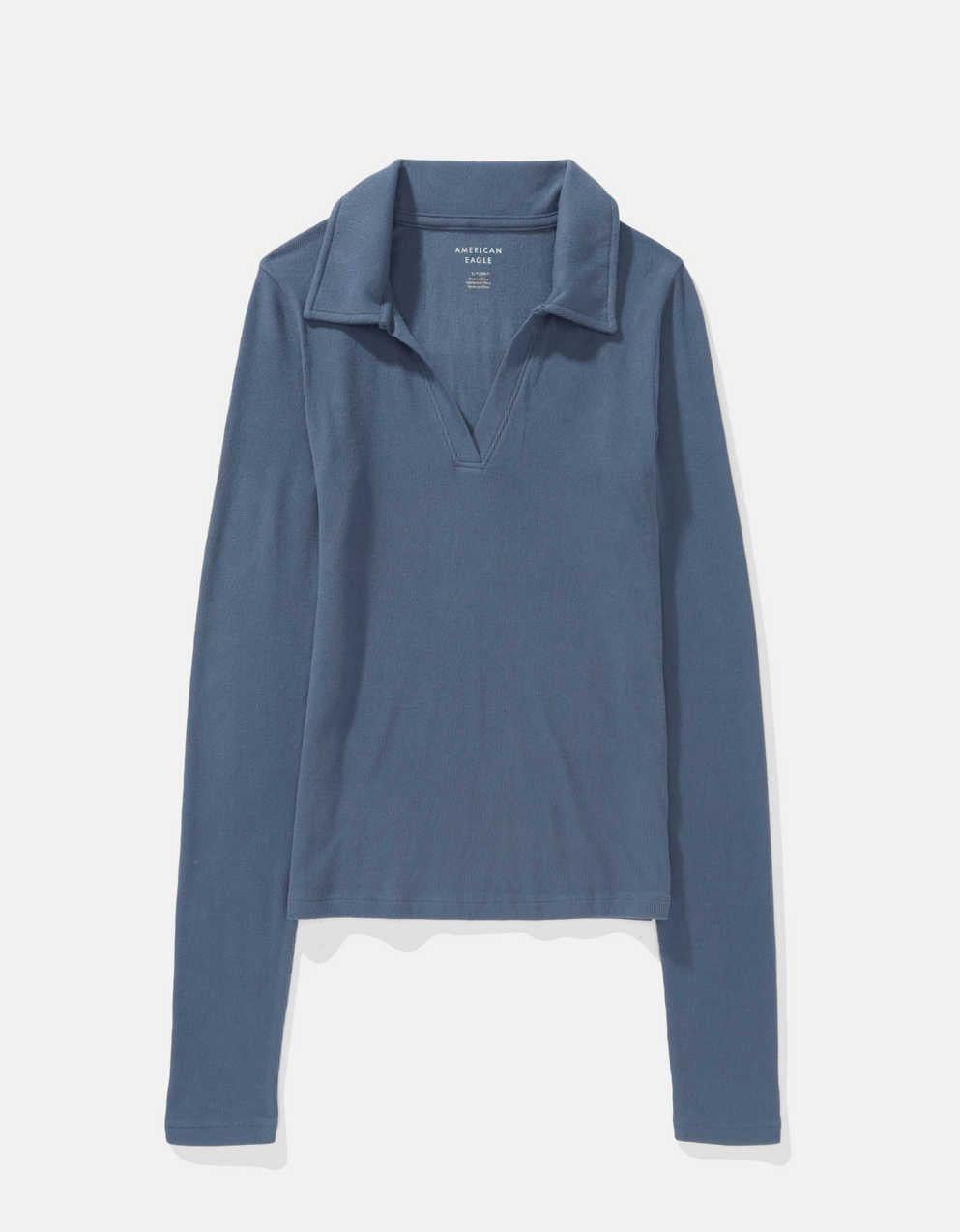 AE 長袖プラッシュポロTシャツ