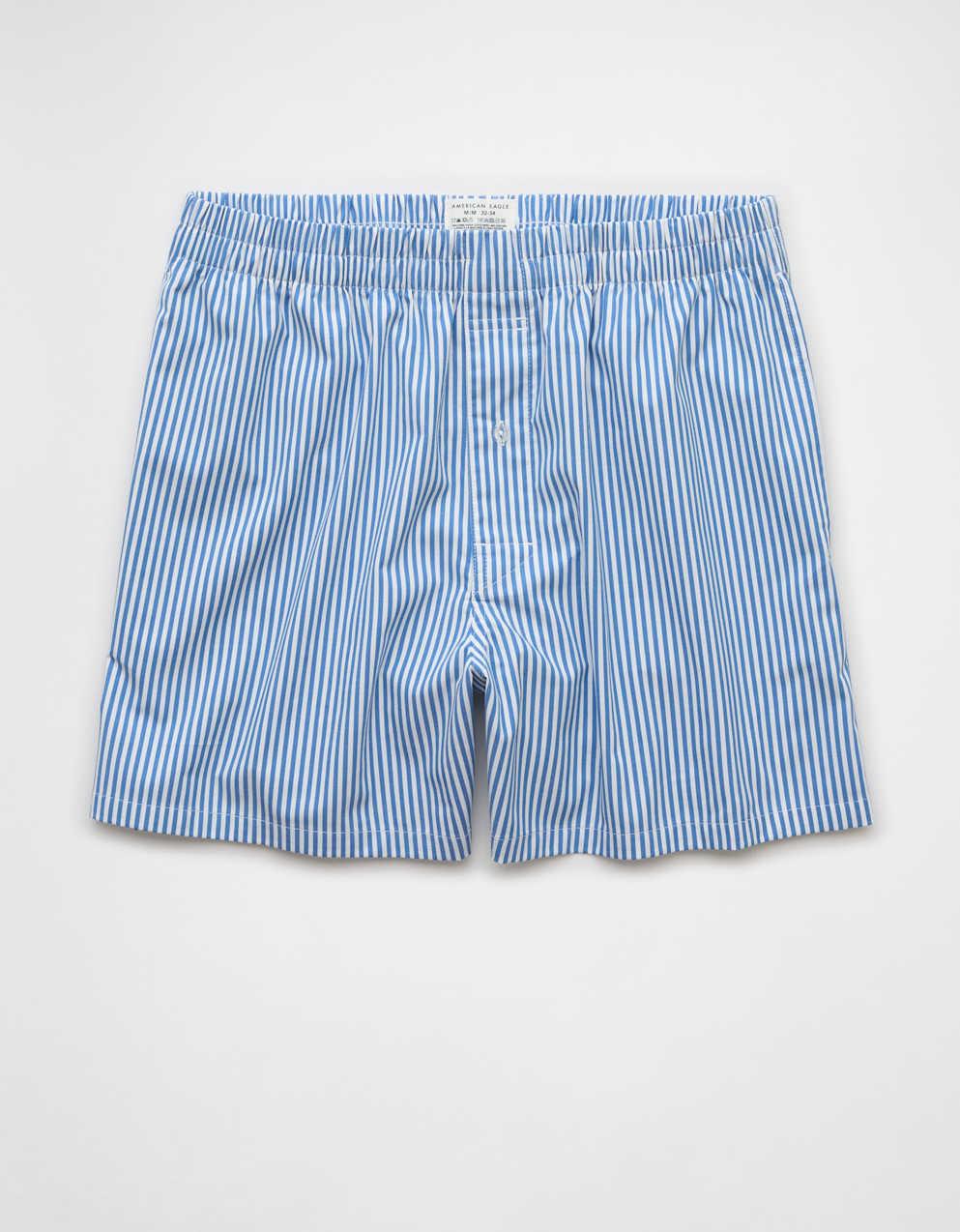 AEO メンズ・ストライプ・ポプリン・ポケット・ボクサー・ショート