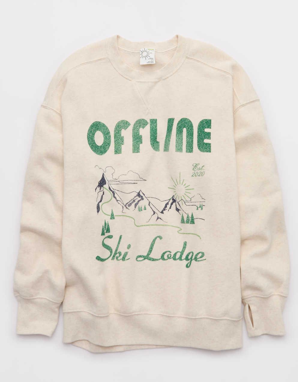 OFFLINE By Aerie クラウドフリース オーバーサイズ クルーネック スウェットシャツ