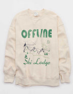 OFFLINE By Aerie クラウドフリース オーバーサイズ クルーネック スウェットシャツ