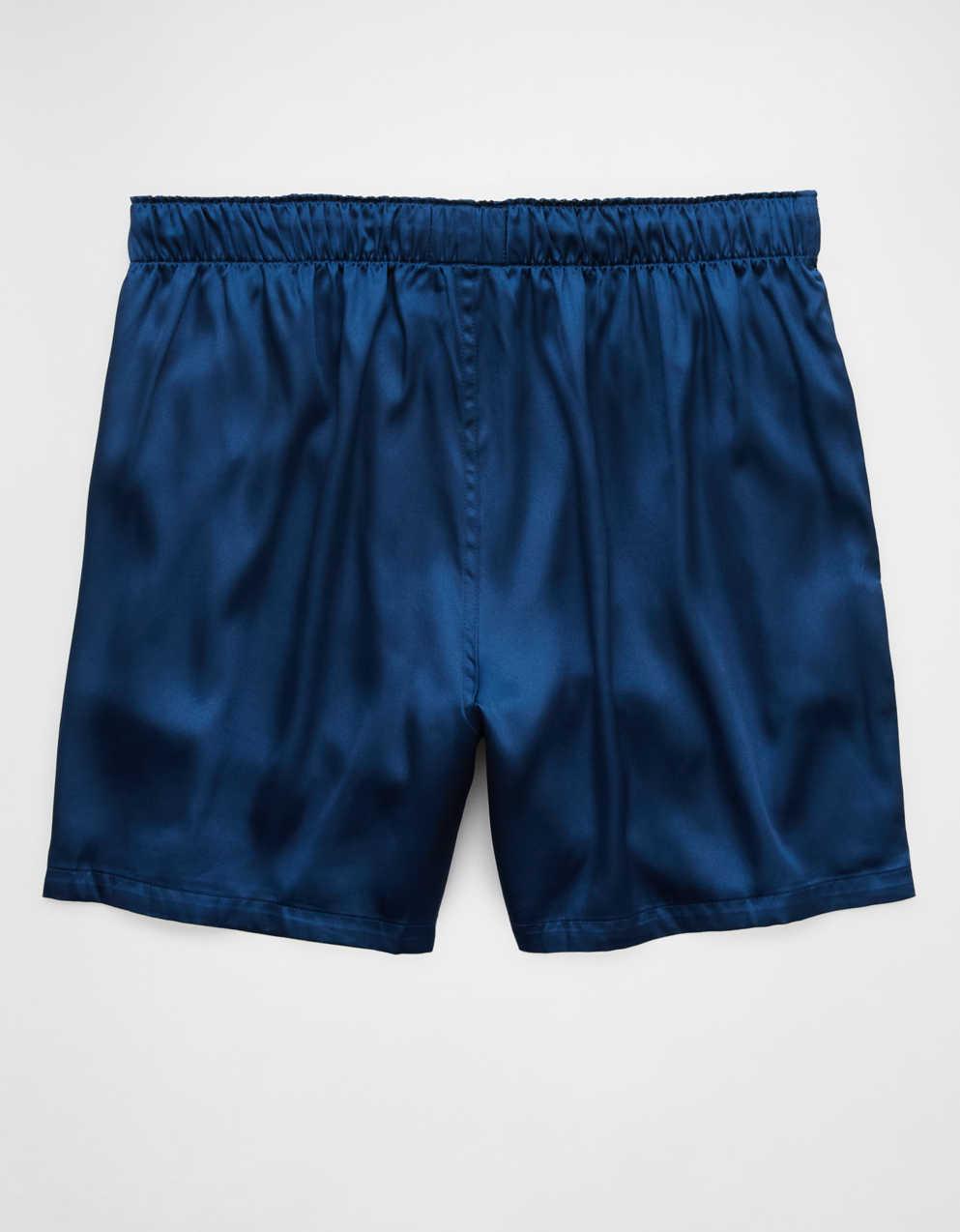 AEOメンズ・ソリッド・サテン・ポケット・ボクサー・ショートパンツ