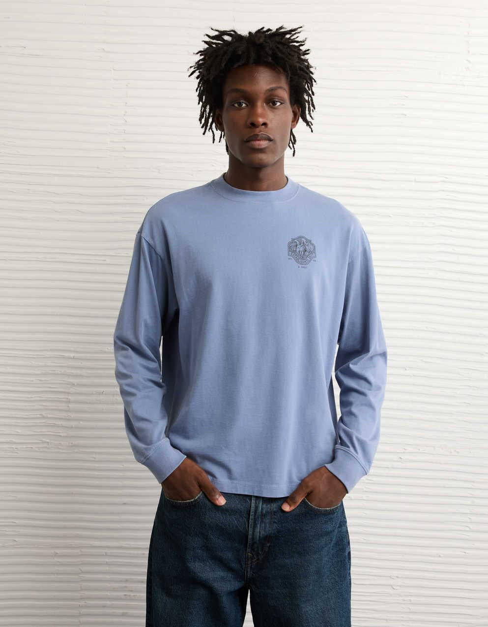 AEボクシーロングスリーブグラフィックTシャツ