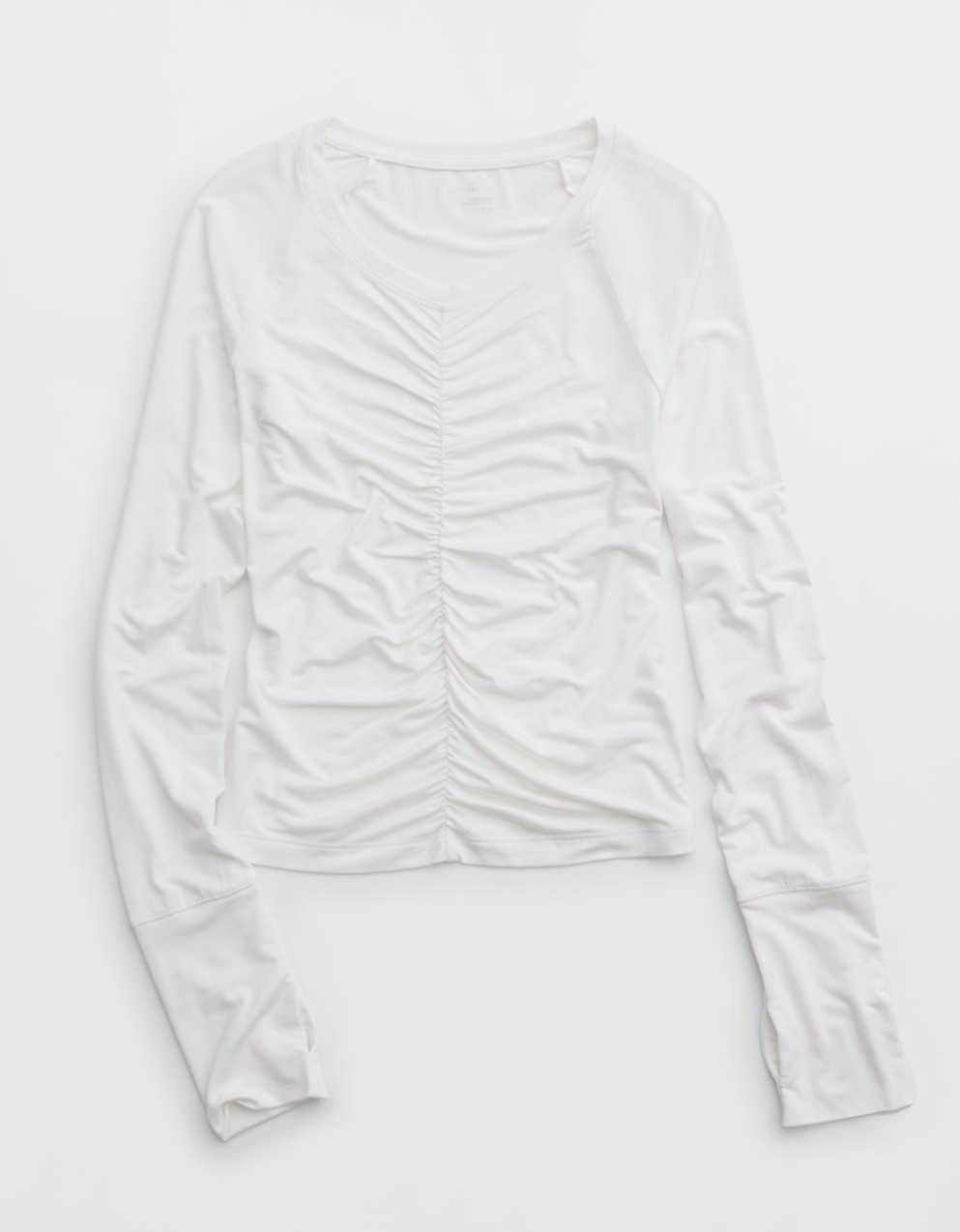OFFLINE By Aerie サムズ・アップ・ルーシェッド・ロングスリーブTシャツ