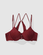 Show Off Rosey Lace Demi Push Up Bra