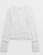 OFFLINE By Aerie サムズ・アップ・ルーシェッド・ロングスリーブTシャツ