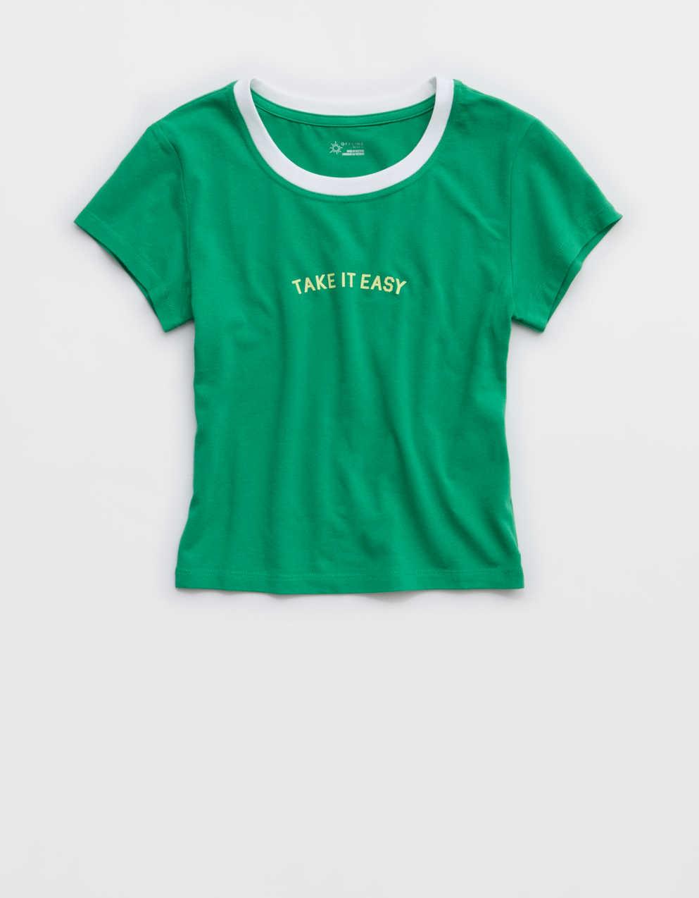 OFFLINE By Aerie Let's Stretch Ringer T-Shirt