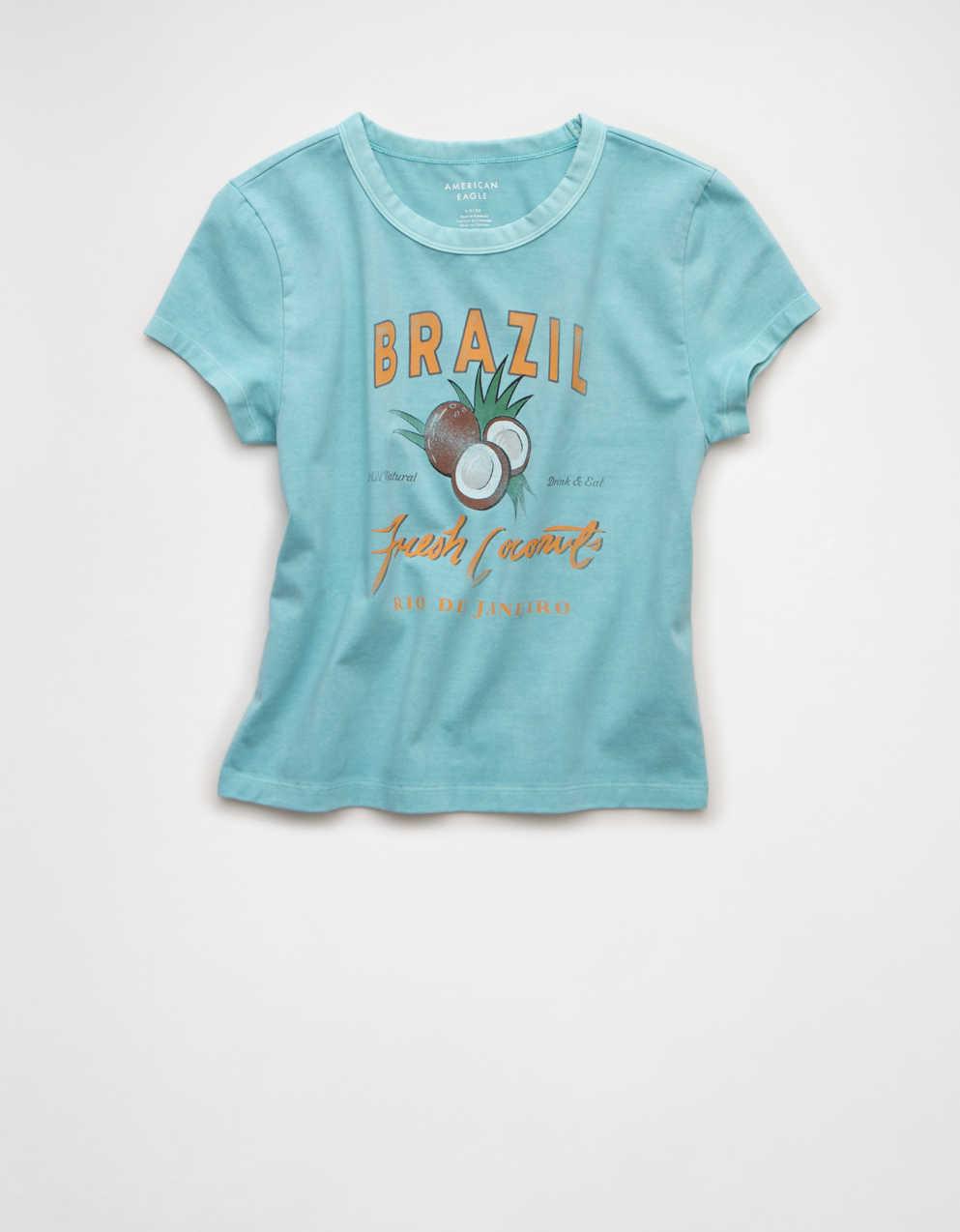 AE フィット・クロップド・グラフィックTシャツ