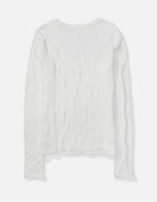 AE長袖ワッフル・プラッシュ・クルーネックTシャツ