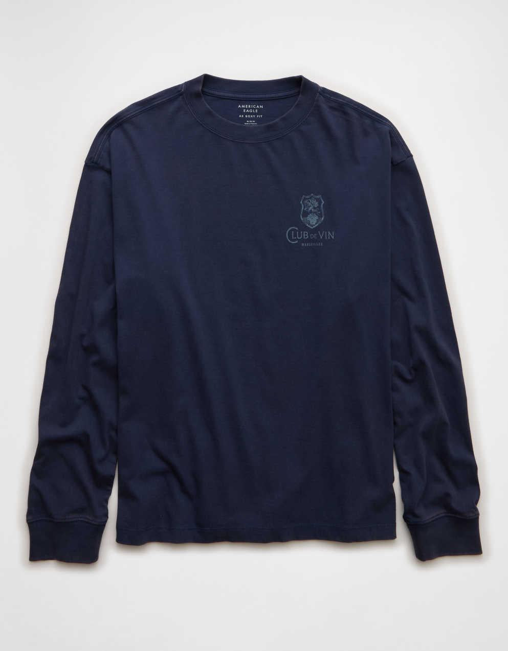 AEボクシーロングスリーブグラフィックTシャツ