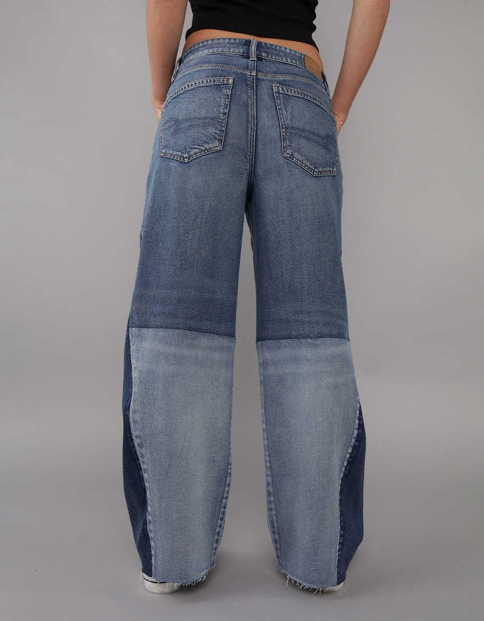 AE Stretch Super High-Waisted Baggy Wide-Leg Jean