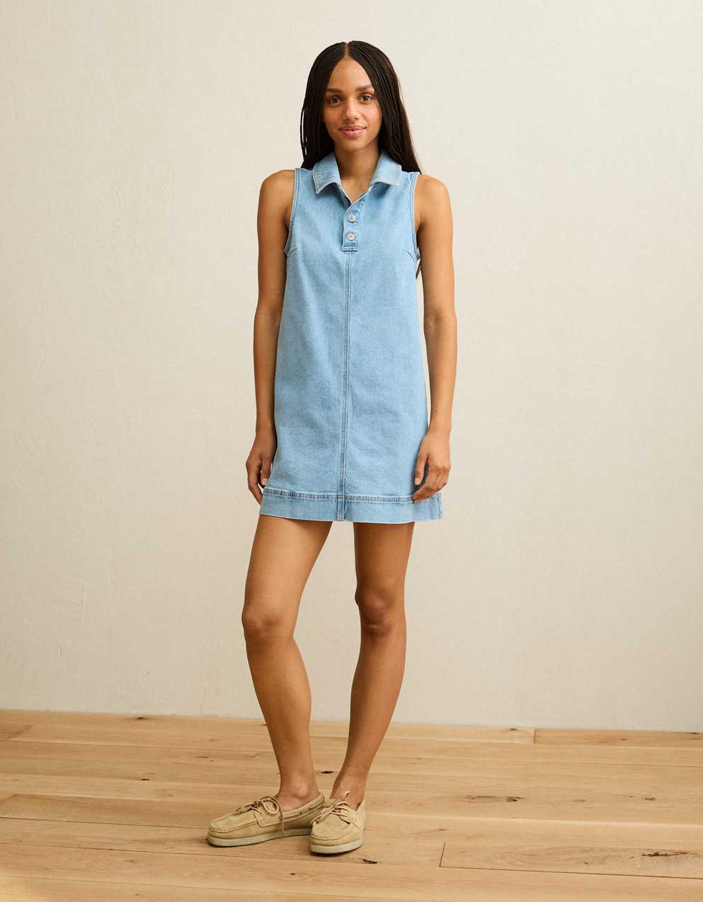 AE Denim Polo Mini Dress