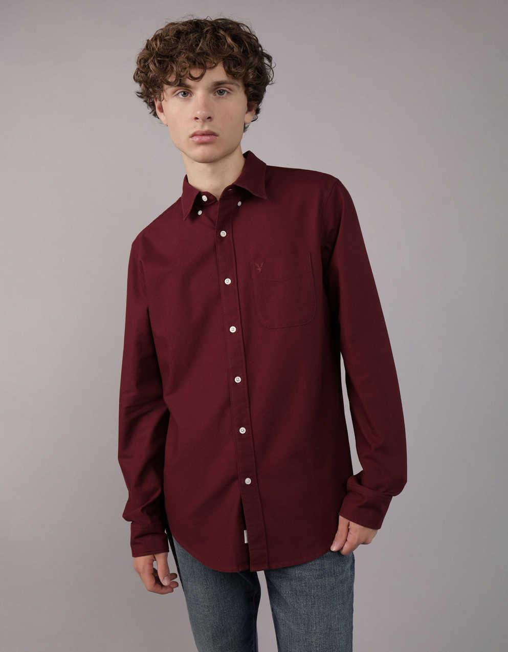 AE エブリデイ スリム オックスフォード ボタンアップ シャツ