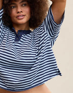 アエリ・リミックス・ヘンリー・クロップドTシャツ