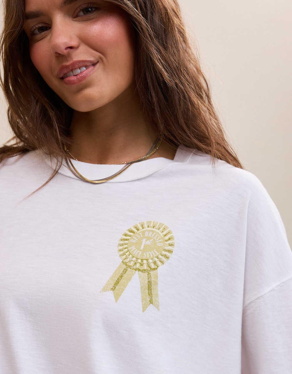 Aerie オーバーサイズ・クルー・ボーイフレンドTシャツ