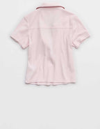 Aerie Cropped Polo T-Shirt