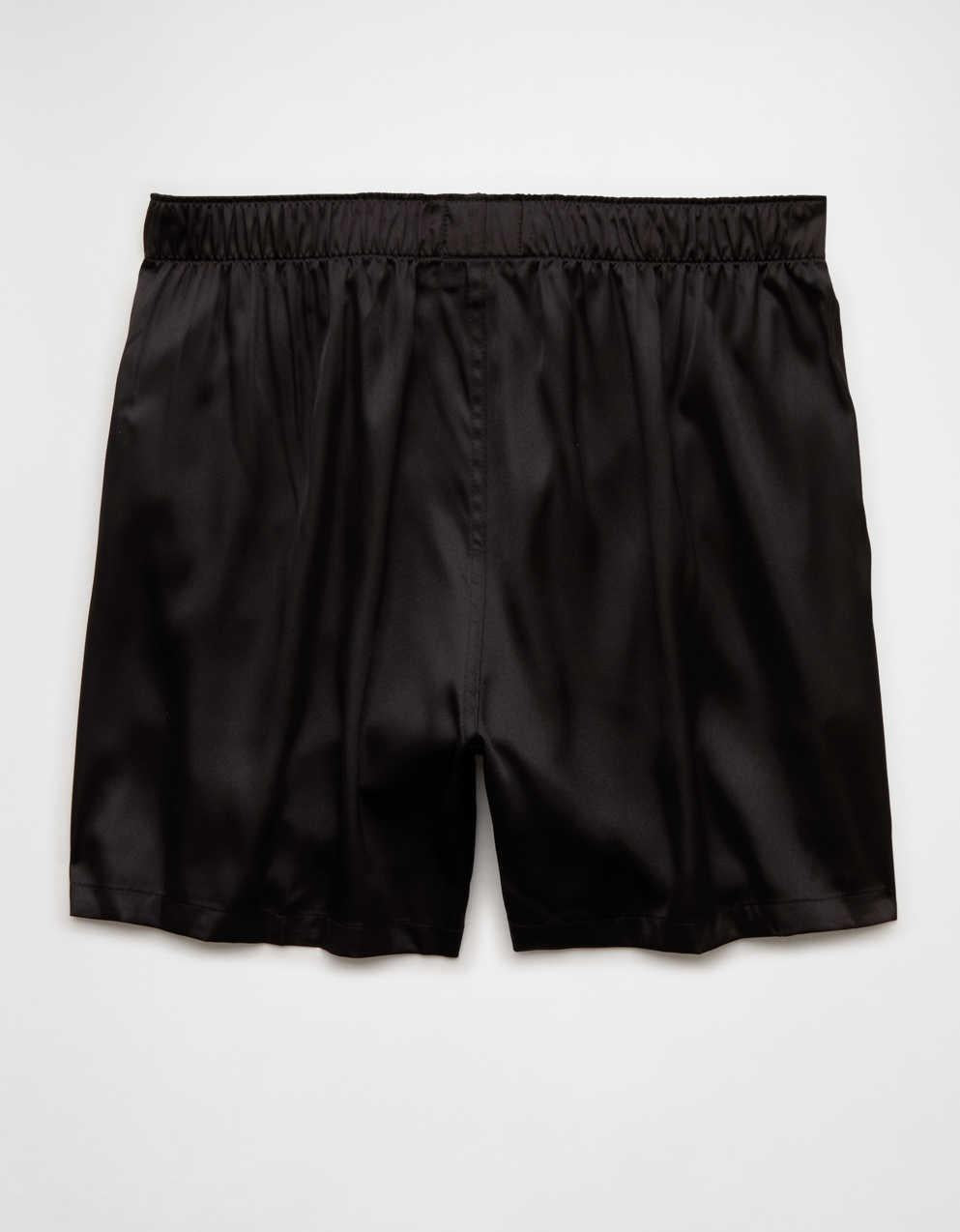 AEO Men's Solid Satin Pocket Boxer Short