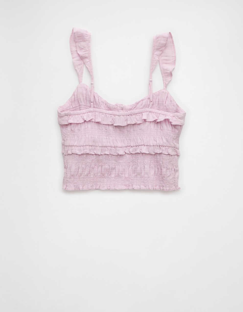 AE Smocked Ruffle Tank Top