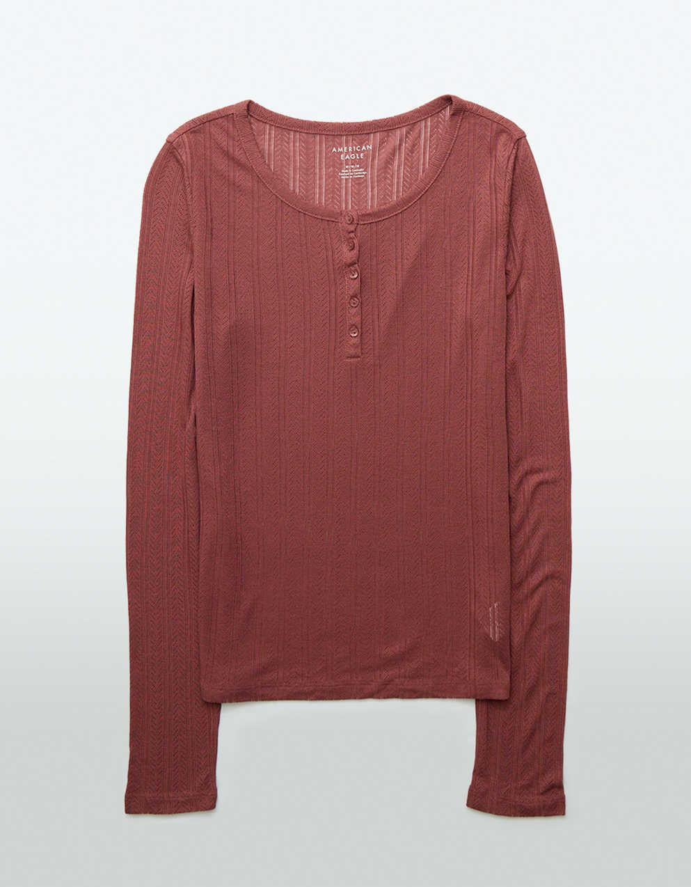 AE ロングスリーブヘンリーTシャツ