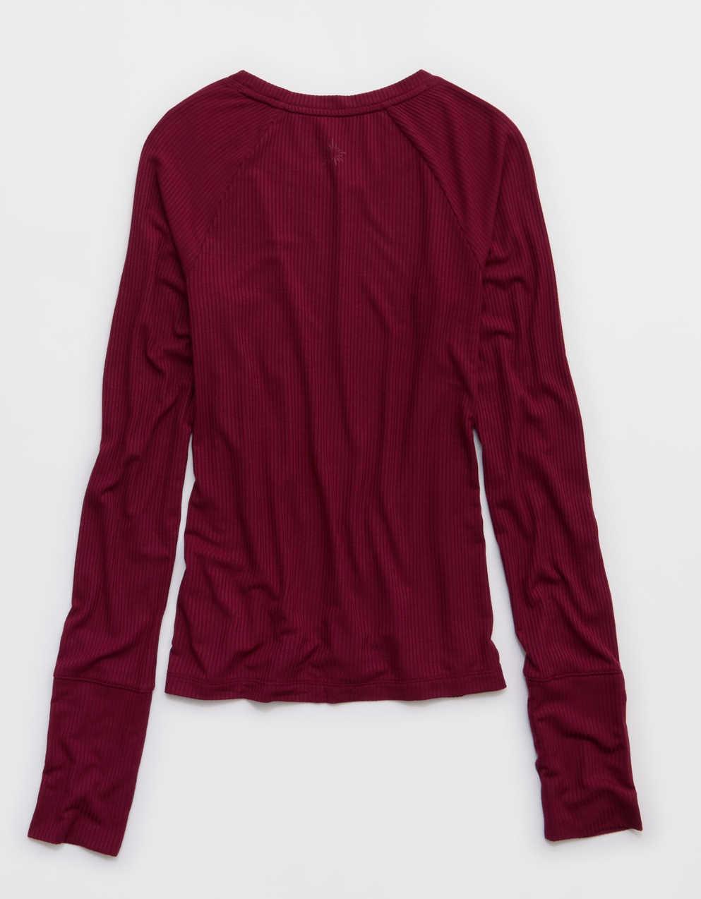 OFFLINE By Aerie Thumbs Up Fitted Ribbed T-Shirt