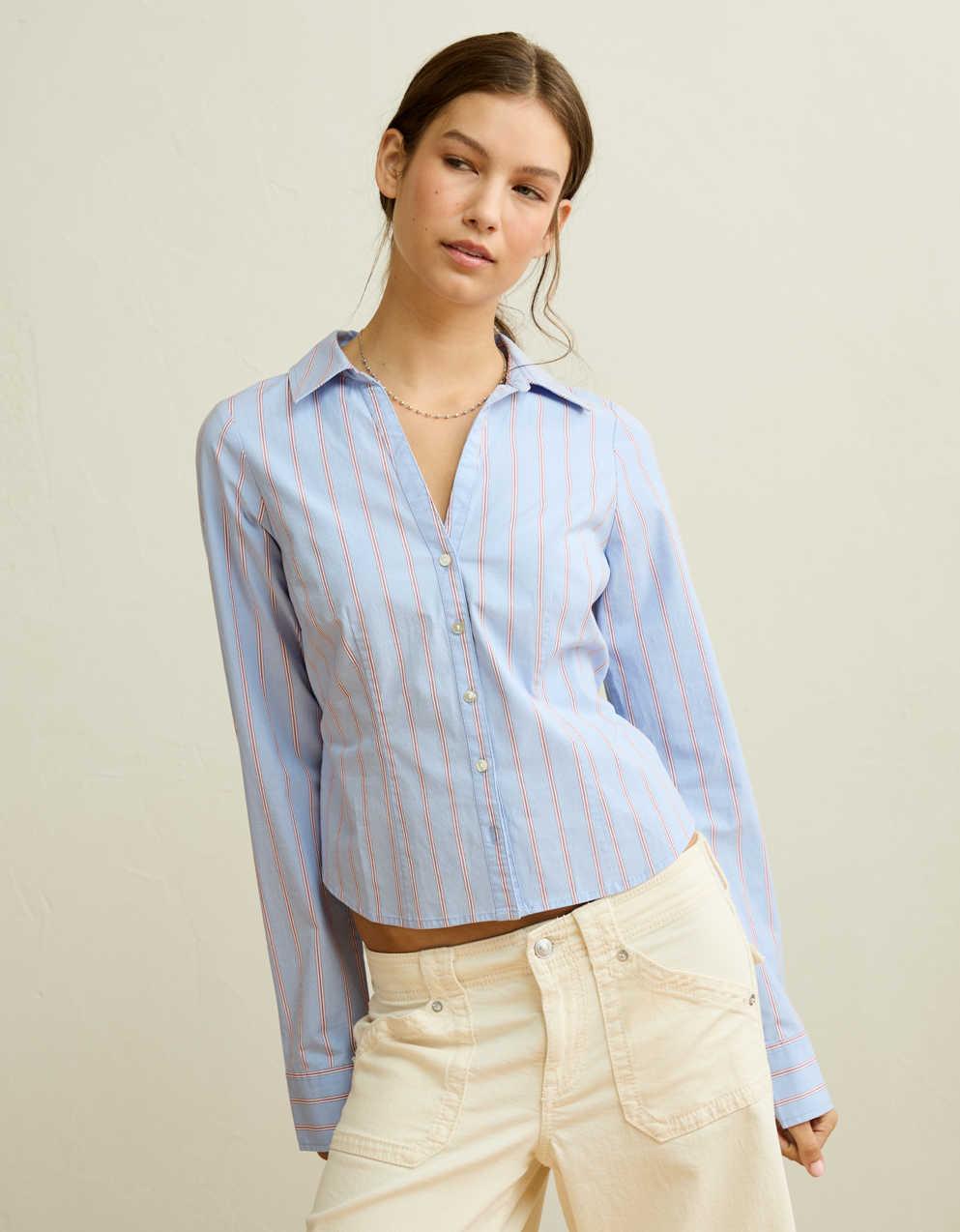 AE Fitted Button-Up Shirt