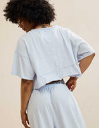 Aerie ハピエスト クロップド VネックTシャツ