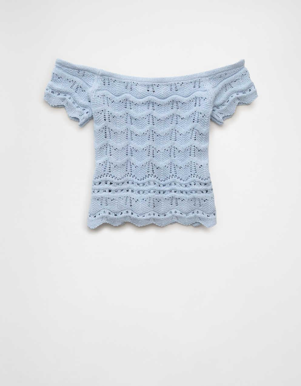 AE Off-the-Shoulder Cropped Sweater Tee