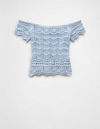 AE Off-the-Shoulder Cropped Sweater Tee