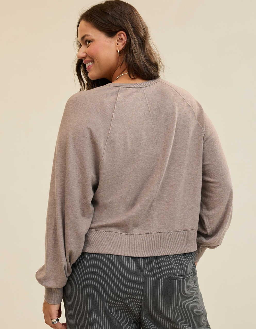 Aerie ハッピースニット・ヘンリーTシャツ