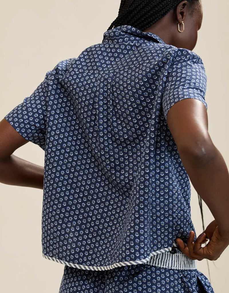 Aerie Seersucker Short Sleeve Pajama Top