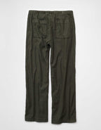 AE Low-Rise Linen-Blend Pull-On Pant