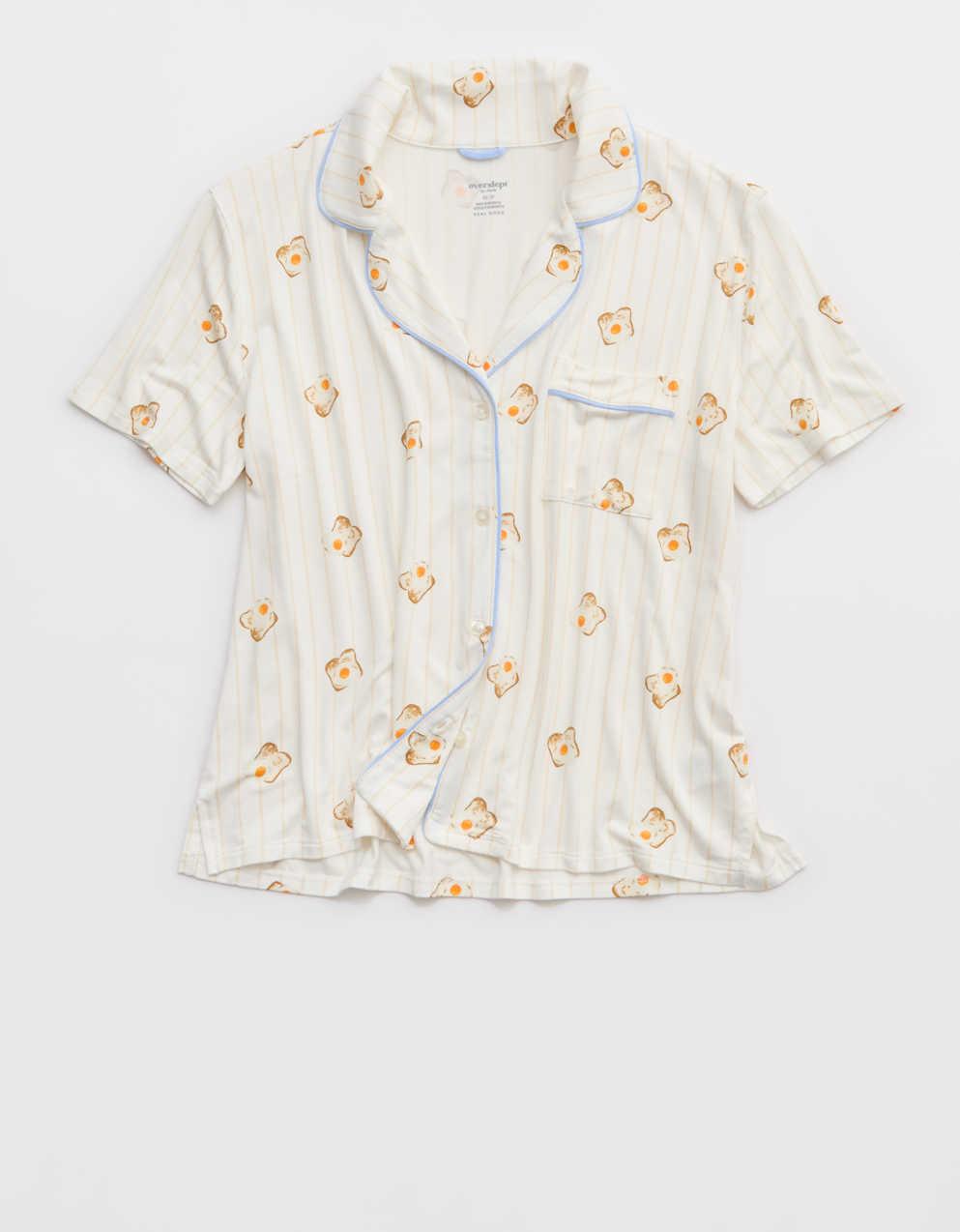 OVERSLEPT by Aerie Real Soft® Short Sleeve Pajama Shirt