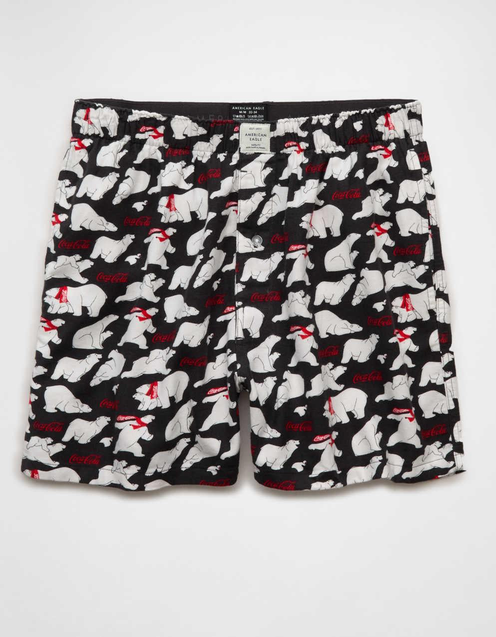 AEO コカ・コーラ フランネル ポケット ボクサー ショートパンツ