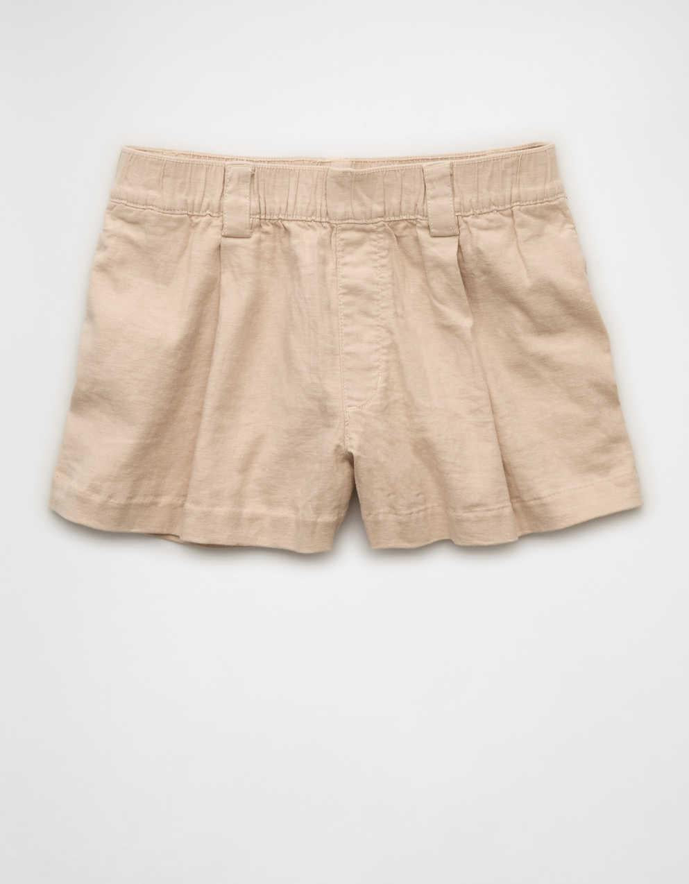 AEストレッチハイウエストプリーツパンツショートパンツ