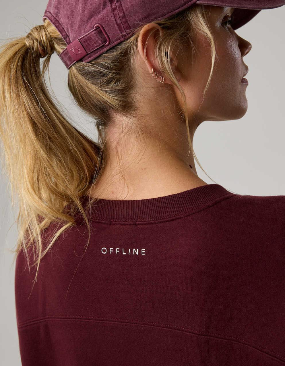 OFFLINE By Aerie クラウドフリース オーバーサイズ クルーネック スウェットシャツ